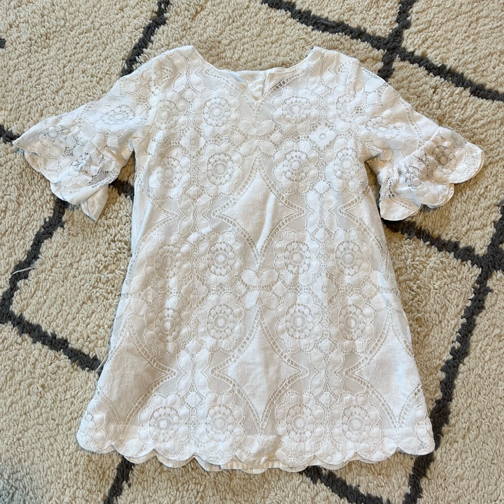 Janie and Jack white dress, size 3, like new